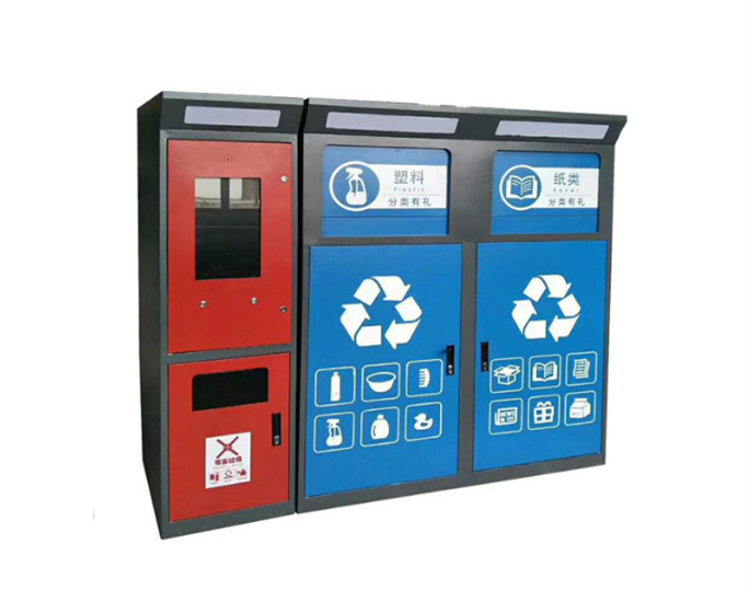 Smart garbage collection cabinet