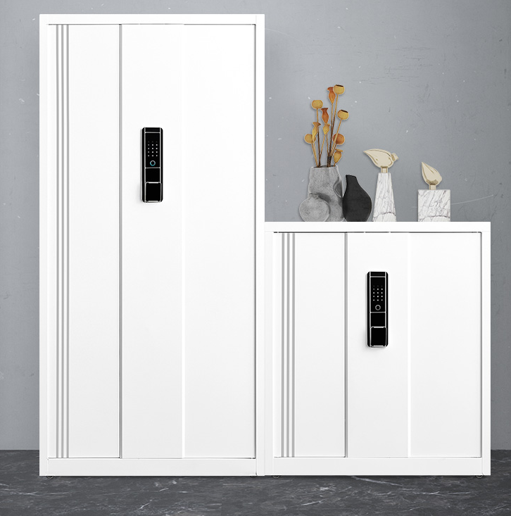 2021 high grade luxury smart office security file cabinet with Fingerprint combination lock and App control